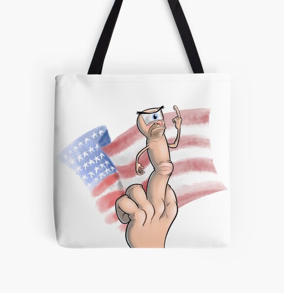 Patriotic Middle Finger All Over Print Tote Bag