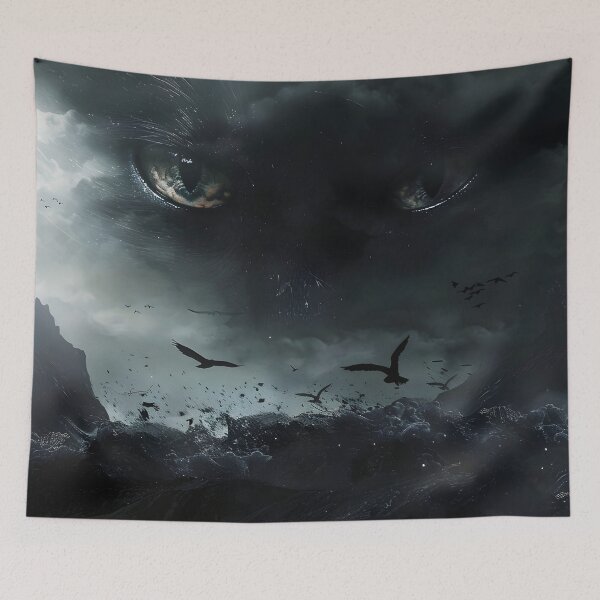 Item preview, dark landscape with cat eyes designed and sold by dcrc.