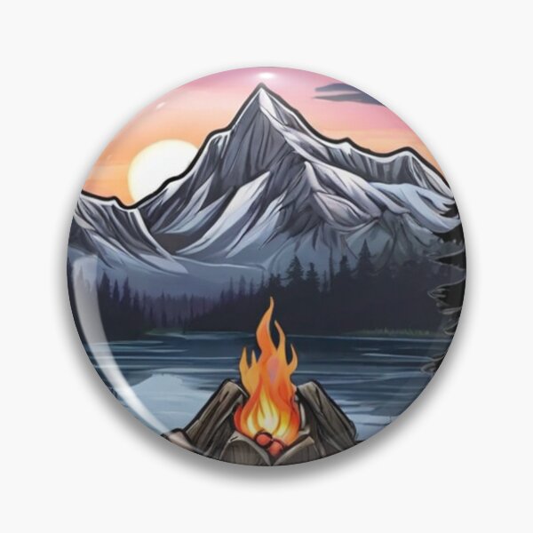 Item preview, Alpenglow Warmth: Sunset Campfire in the Mountains designed and sold by Daniel Haddad.