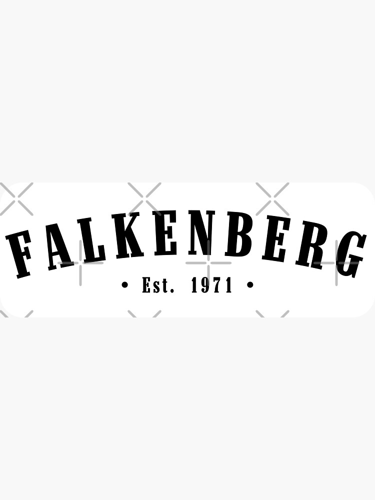 Thumbnail 3 of 3, Sticker, Falkenberg Halland County Sweden Est. 1971 Black Letter Sverige designed and sold by establishedwear.