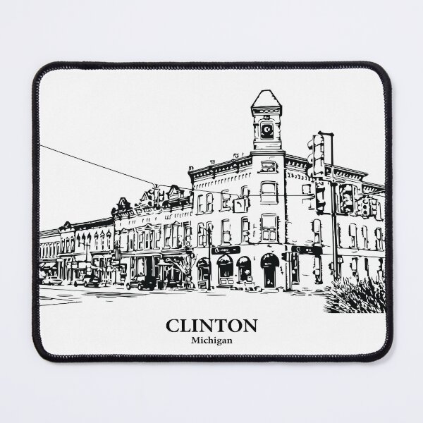 Artikelvorschau, Clinton – Michigan entworfen und verkauft von Lakeric Cityscapes.