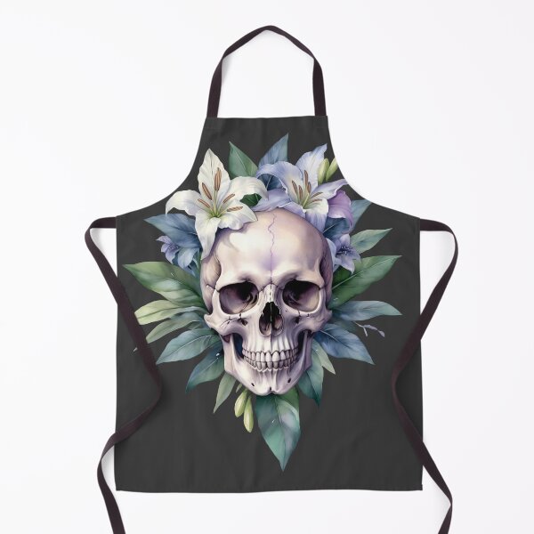 Item preview, Dark Skull with Lilies and Leaves designed and sold by The Art of Paper Craft.