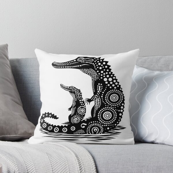 Aperçu de l'œuvre Crocodile aborigène australien Dot Art créée et vendue par AboriginalAdorn.