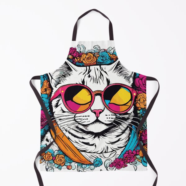 Item preview, Funny Cat with Colorful Sunglasses designed and sold by tegrammer.