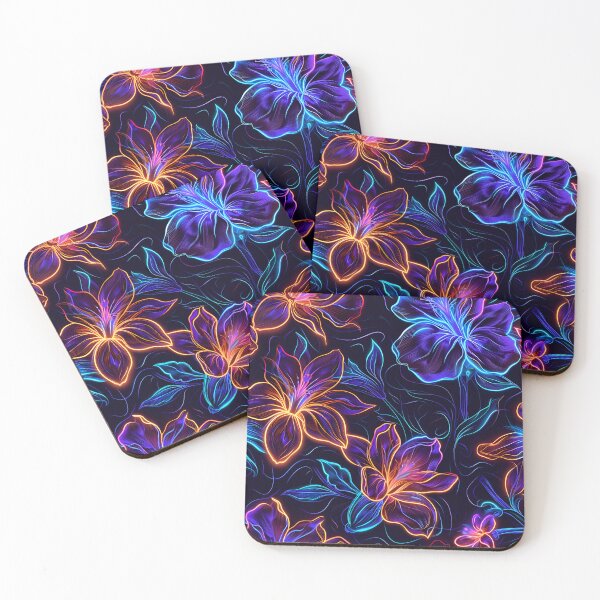 Aperçu de l'œuvre Neon Flower Colorful Multicolor Flower créée et vendue par eviesfashion.
