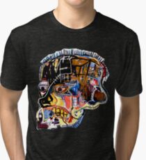Basquiat Skull sticker Tri-blend T-Shirt