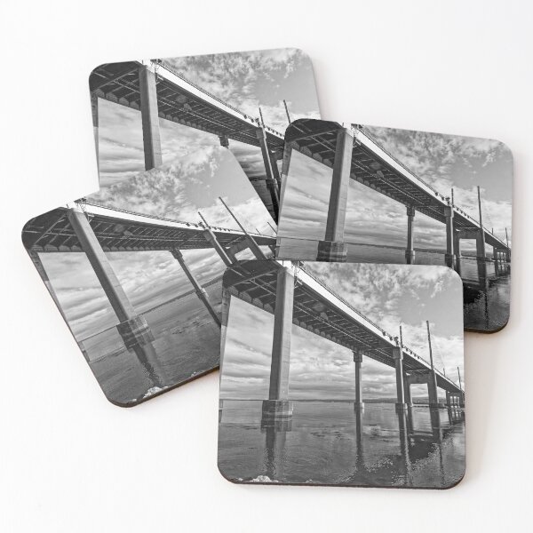 Item preview, Kessock Bridge over Beauly Firth from North Kessock (monochrome) designed and sold by Stephen Frost.
