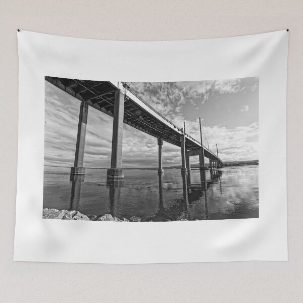 Item preview, Kessock Bridge over Beauly Firth from North Kessock (monochrome) designed and sold by Stephen Frost.