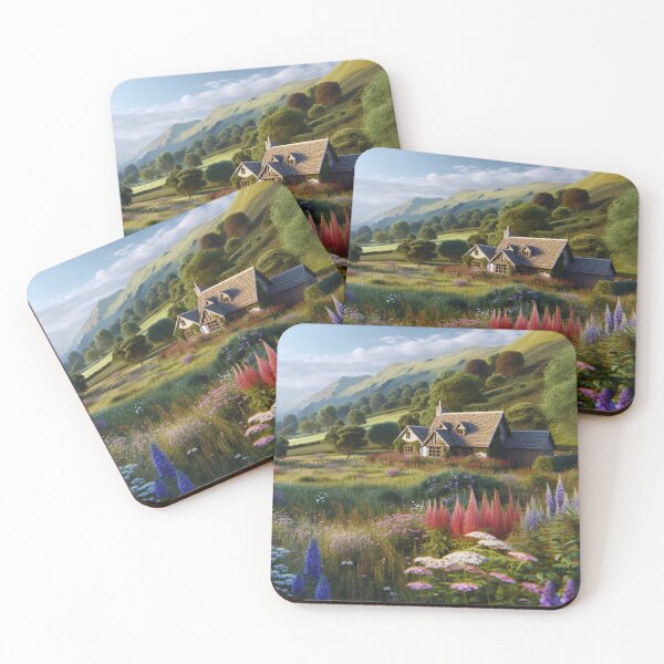 Item preview, Cottagecore Landscape Cute Floral Rural Countryside Aesthetic designed and sold by LewaTahami.