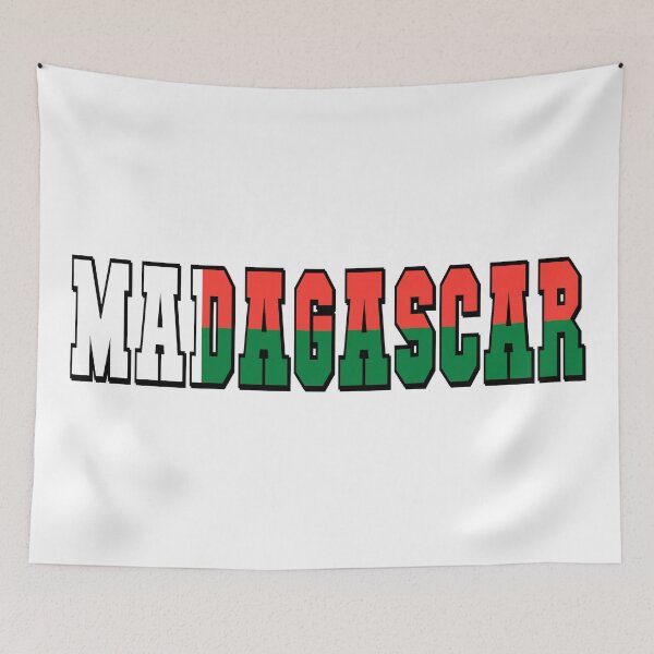 Item preview, Madagascar Country Flag Typography designed and sold by TravelWish.
