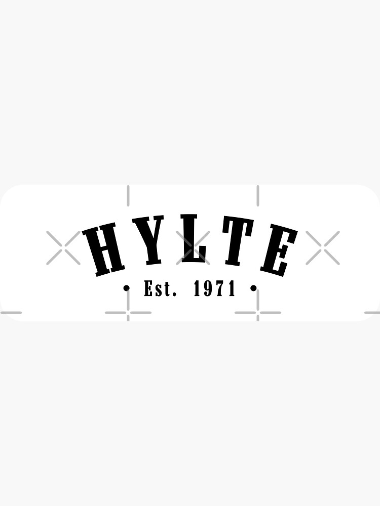 Thumbnail 3 of 3, Sticker, Hylte Halland County Sweden Est. 1971 Black Letter Sverige designed and sold by establishedwear.