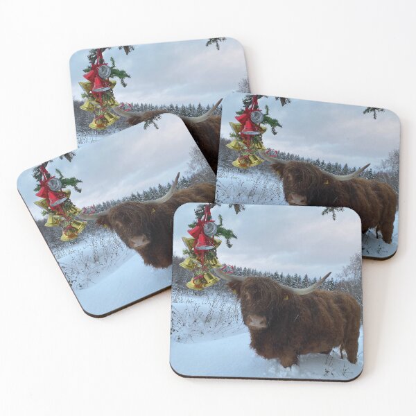 Item preview, Christmas Scottish Highland Cattle Cow 4712 designed and sold by SaarelaHighland.