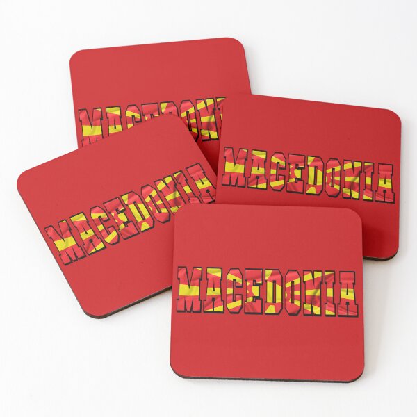 Item preview, Macedonia Country Flag Typography designed and sold by TravelWish.