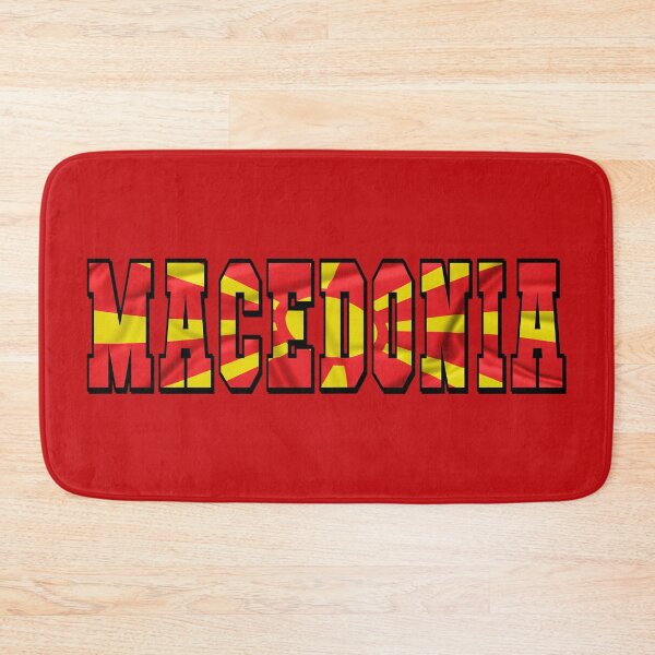 Item preview, Macedonia Country Flag Typography designed and sold by TravelWish.