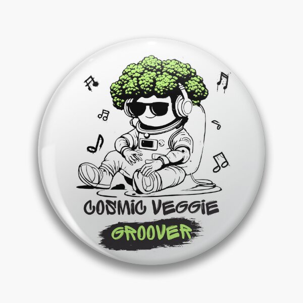 Item preview, Cosmic Veggie Groover Astronaut Broccoli designed and sold by TrueArtsStore.