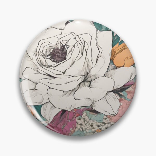Item preview, Monochrome Majesty: A Floral Symphony in Black and White designed and sold by PetalPerfection.