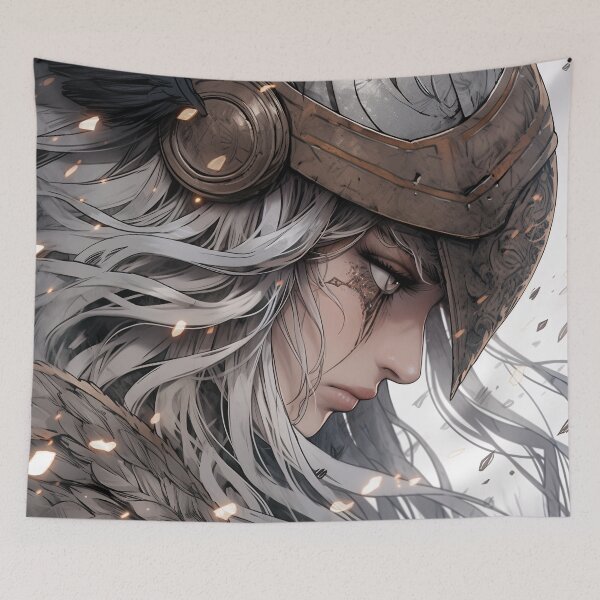 Item preview, Valiant Fantasy Battle-Ready Anime Girl designed and sold by bubblegoth.