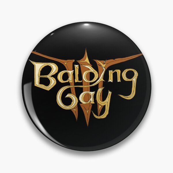 Artikelvorschau, Balding Gay (Baldur's Gate-Logo-Parodie) entworfen und verkauft von sixella-blue.
