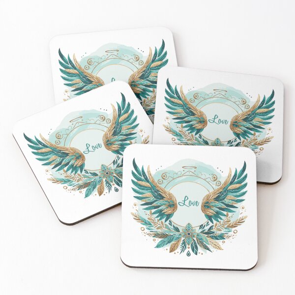 Item preview, Angel Wings Blue Watercolor Love designed and sold by heartsake.