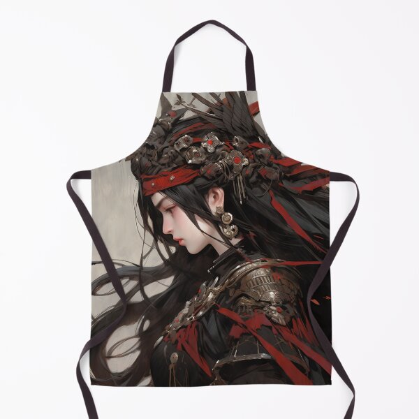 Item preview, Ancient Dark Red Warrior Queen Anime Girl designed and sold by bubblegoth.