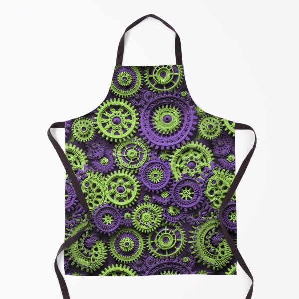 Item preview, Crochet Steampunk Gear Pattern Lime Purple designed and sold by Geek Updated.