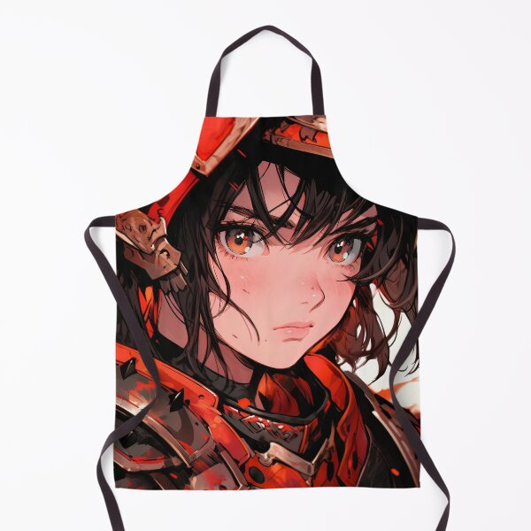 Item preview, Fierce Red Warrior Spirit Anime Girl designed and sold by bubblegoth.