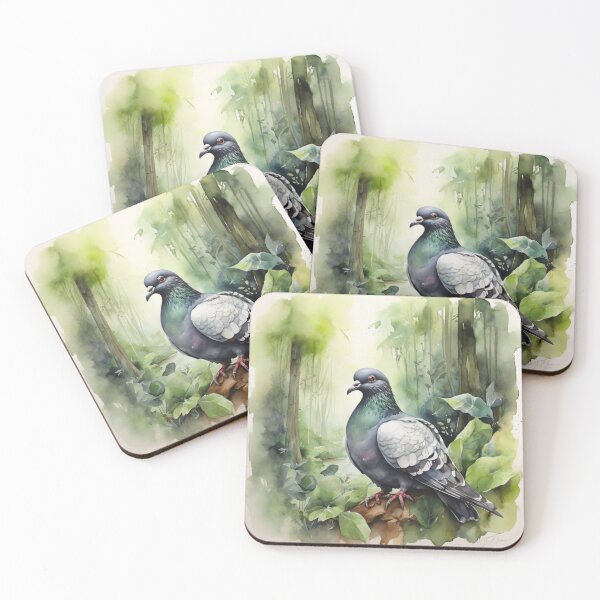 Item preview, Pigeon watercolor painting  designed and sold by shokA Design.