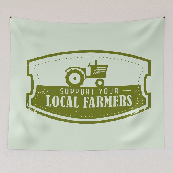Item preview, Support Your Local Farmers! designed and sold by squarelogo.