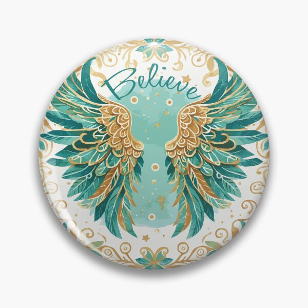 Item preview, Angel Wings Blue Watercolor Believe designed and sold by heartsake.