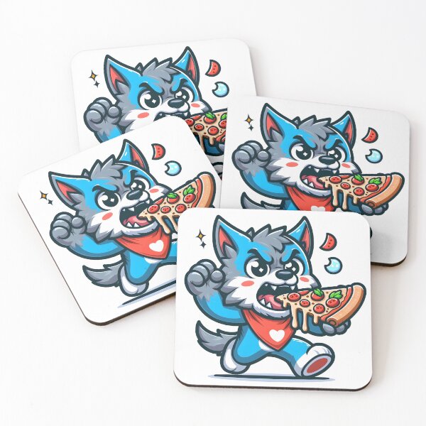 Item preview, Kawaii Energetic Werewolf With Wearing A Bib designed and sold by CanvasCutie.