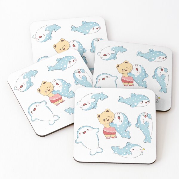 Item preview, Kawaii Cute Happy Baby Whales designed and sold by nurabear.