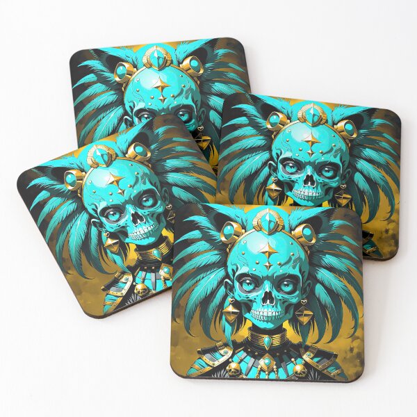 Item preview, Turquoise Rebel, Warrior lemur skull Queen designed and sold by filusattila.