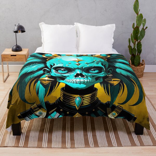 Item preview, Turquoise Rebel, Warrior lemur skull Queen designed and sold by filusattila.