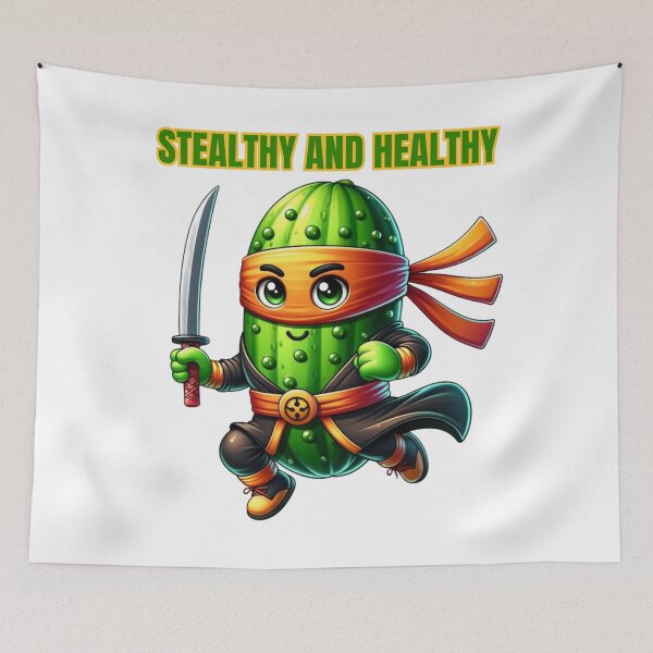 Item preview, Ninja Cucumber Slice Action designed and sold by vk09.