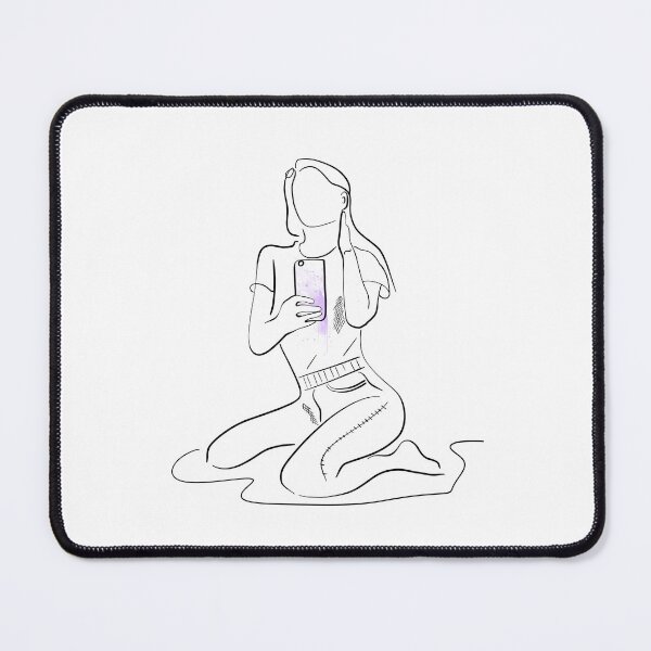 Item preview, Line art of woman taking selfie designed and sold by SimoesArtistry.