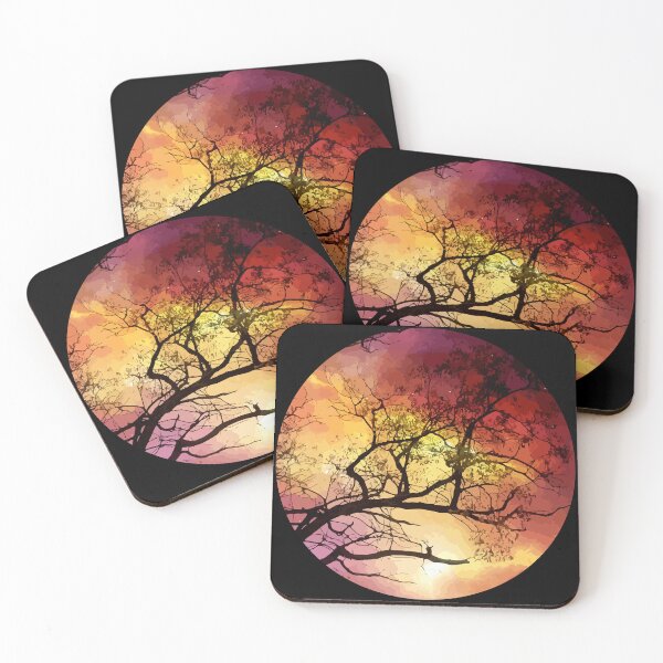 Item preview, Tree Silhouette against a Colorful sky designed and sold by TrulyRuby.