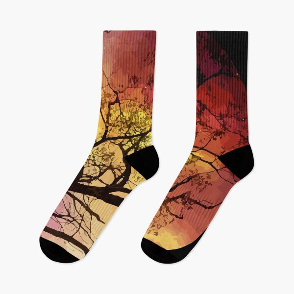 Item preview, Tree Silhouette against a Colorful sky designed and sold by TrulyRuby.