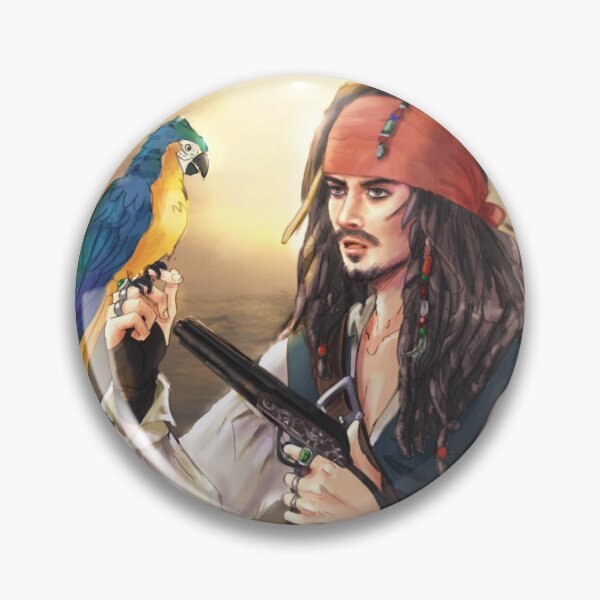 Item preview, Sea pirate threatening a blue-and-yellow macaw designed and sold by moxie-strife.