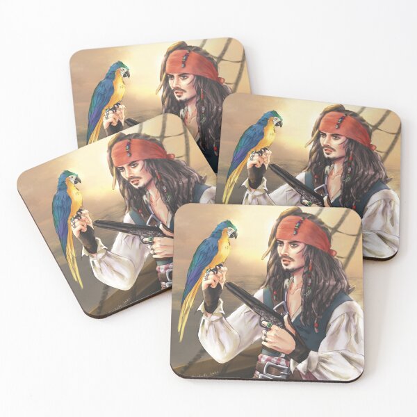 Item preview, Sea pirate threatening a blue-and-yellow macaw designed and sold by moxie-strife.