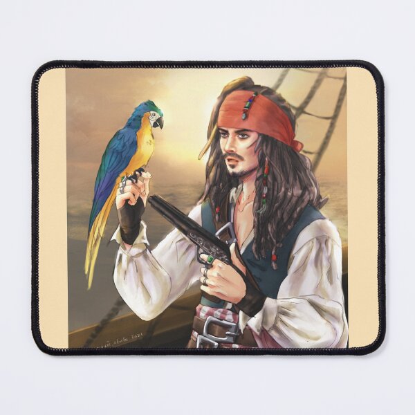 Item preview, Sea pirate threatening a blue-and-yellow macaw designed and sold by moxie-strife.