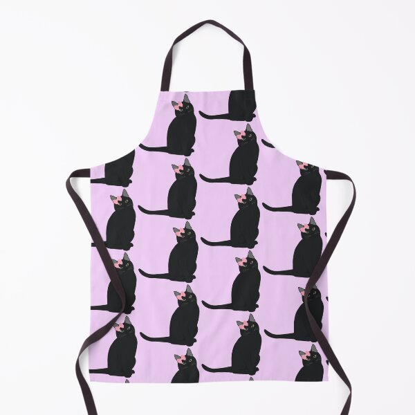 Item preview, Black cat with a pink bow designed and sold by ashstash.