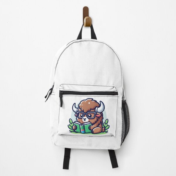 Item preview, Kawaii Bison With Reading Glasses designed and sold by CanvasCutie.