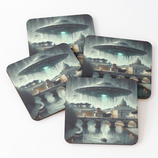 Item preview, Ufo's over a river designed and sold by Donkey's Salad.