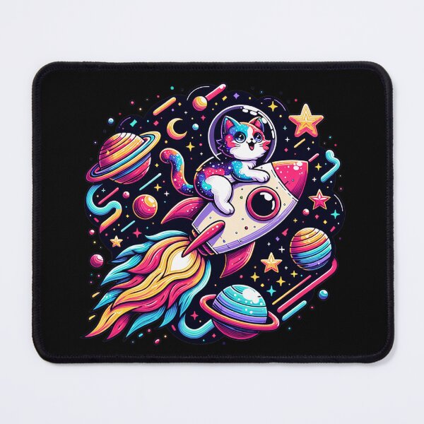 Item preview, Galaxy Cat Riding a Rocket Through space designed and sold by Philip-p22.