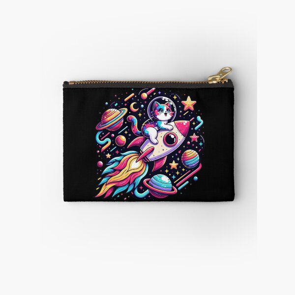 Item preview, Galaxy Cat Riding a Rocket Through space designed and sold by Philip-p22.
