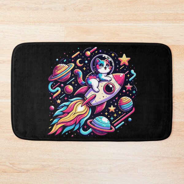 Item preview, Galaxy Cat Riding a Rocket Through space designed and sold by Philip-p22.