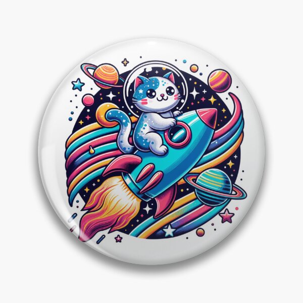 Item preview, Galaxy Cat Riding a Rocket Through Space designed and sold by Philip-p22.