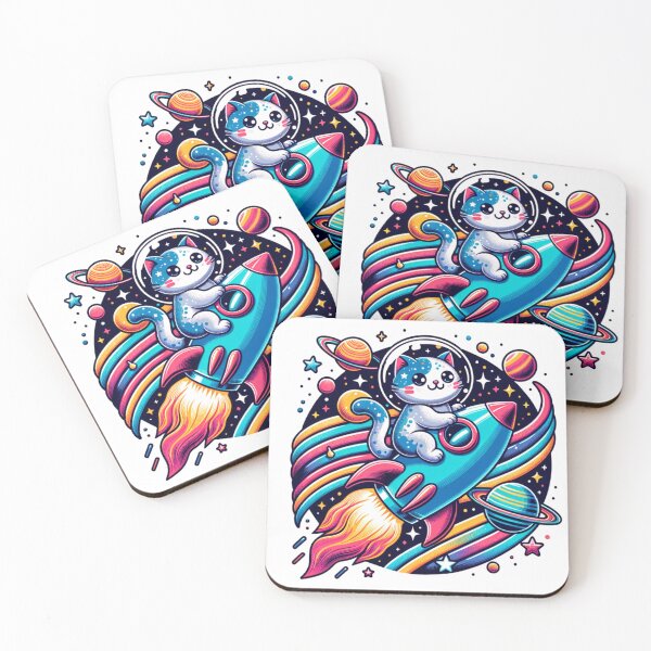 Item preview, Galaxy Cat Riding a Rocket Through Space designed and sold by Philip-p22.