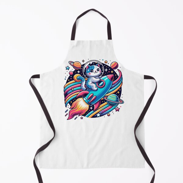 Item preview, Galaxy Cat Riding a Rocket Through Space designed and sold by Philip-p22.