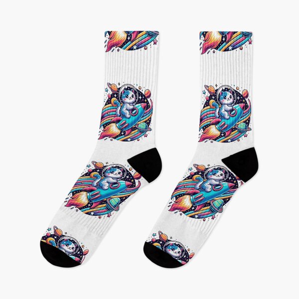 Item preview, Galaxy Cat Riding a Rocket Through Space designed and sold by Philip-p22.